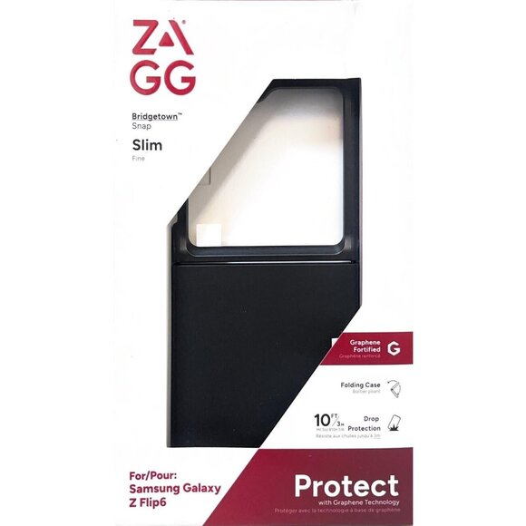 Zagg Bridgetown Snap Magnetic Case - Samsung Galaxy Z Flip6 Black - Picture 1 of 5